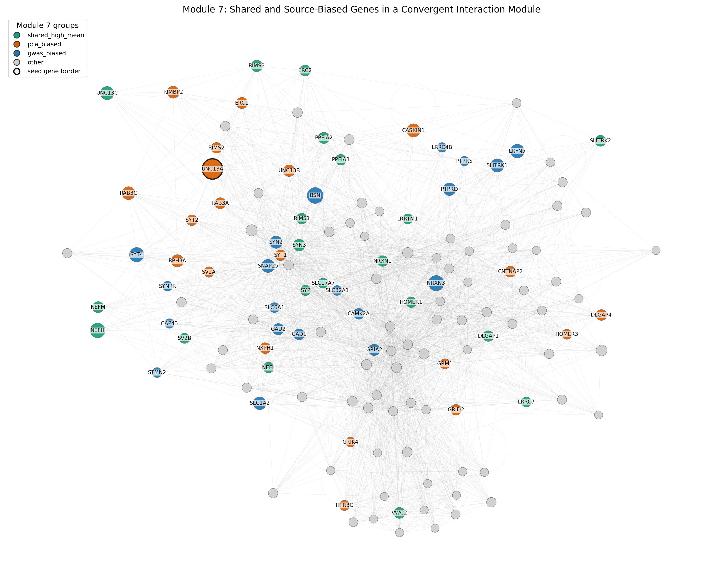 ALS network analysis output
